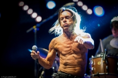 American singer Iggy Pop, James Newel Osterberg Jr performs at the music pause guitare festival. Albi, FRANCE - 06/07/2013.